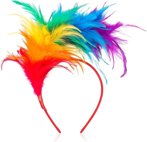 Bunt feder stirnband - bunt,