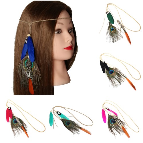 Haarband haarkette pfau feder - haarband,