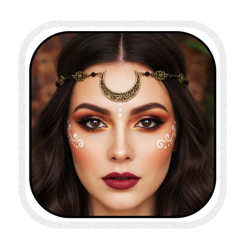 Boho kopfkette gold - kopfkette, braut