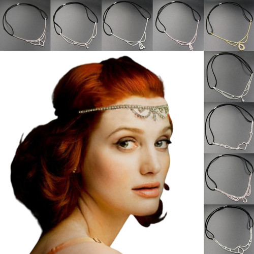 Strass kopfschmuck haarkette - strass,
