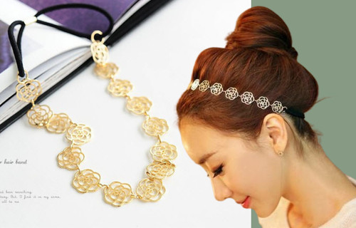 Haarband stirnband rose - haarband, blumen