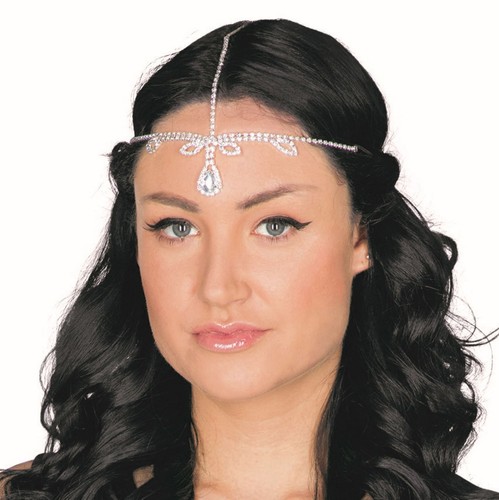 Stirnschmuck strass silber - stirnschmuck,
